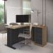 Mesa Escritorio Em L Office 130X120 cm 4G CJ8020 Mel Grafite FAEM