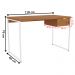 Mesa Escrivaninha 1 Gaveta 118 cm LI002X05 Canela Branco KPB