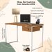 Mesa Escrivaninha 1 Gaveta 118 cm LI002X05 Canela Branco KPB