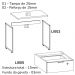 Mesa Escrivaninha 1 Gaveta 118 cm LI002X05 Canela Branco KPB