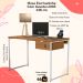 Mesa Escrivaninha 1 Gaveta 136 cm LI003X005 Canela Branco KPB