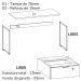 Mesa Escrivaninha 1 Gaveta 136 cm LI003X005 Canela Branco KPB