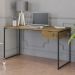 Mesa Escrivaninha 1 Gaveta 136 cm LI003X005 Freijo Preto Fosco KPB