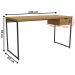 Mesa Escrivaninha 1 Gaveta 136 cm LI003X005 Freijo Preto Fosco KPB