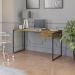 Mesa Escrivaninha 1 Gaveta 136 cm LI003X005 Freijo Preto Fosco KPB