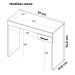 Mesa Escrivaninha 1 Gaveta 91X73 cm Branco ARLY