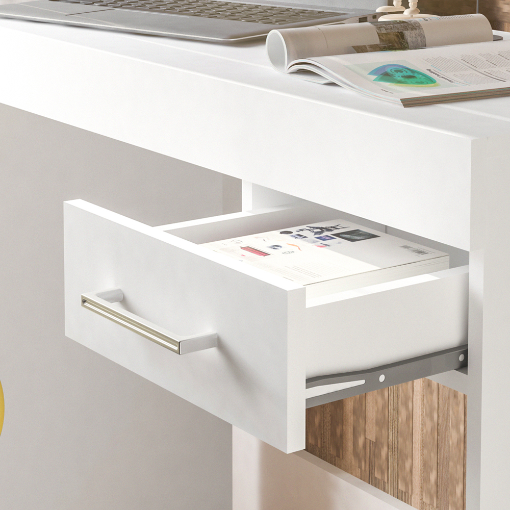 Mesa Escrivaninha 1 Gaveta 91X73 cm Branco ARLY