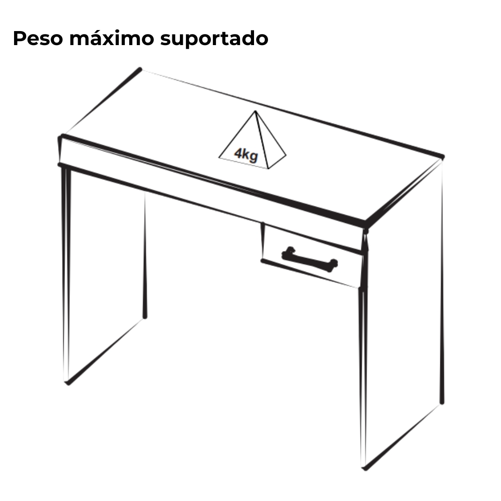 Mesa Escrivaninha 1 Gaveta 91X74 cm Pinho ARLY