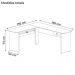 Mesa Escrivaninha 1 Gaveta E Estante 10 Nichos Branco ARLY