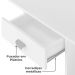 Mesa Escrivaninha 1 Gaveta E Estante 10 Nichos Branco ARLY