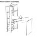 Mesa Escrivaninha 134X120 cm 3 Prateleiras Branco ARLY