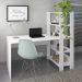 Mesa Escrivaninha 134X120 cm 3 Prateleiras Branco ARLY