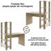 Mesa Escrivaninha 134X120 cm 3 Prateleiras Off White Carvalho ARLY
