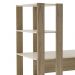 Mesa Escrivaninha 134X120 cm 3 Prateleiras Off White Carvalho ARLY