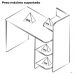 Mesa Escrivaninha 3 Prateleiras 111 cm Carvalho Branco ARLY