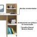 Mesa Escrivaninha 3 Prateleiras 111 cm Carvalho Branco ARLY