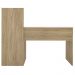 Mesa Escrivaninha 3 Prateleiras 111 cm Carvalho Branco ARLY