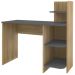 Mesa Escrivaninha 3 Prateleiras 111 cm Carvalho Grafite ARLY