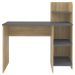 Mesa Escrivaninha 3 Prateleiras 111 cm Carvalho Grafite ARLY