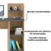 Mesa Escrivaninha 3 Prateleiras 111 cm Carvalho Grafite ARLY