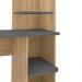 Mesa Escrivaninha 3 Prateleiras 111 cm Carvalho Grafite ARLY