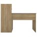 Mesa Escrivaninha 3 Prateleiras 111 cm Carvalho Grafite ARLY