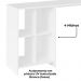 Mesa Escrivaninha 4 Nichos 110 cm TRIX Branco ARLY
