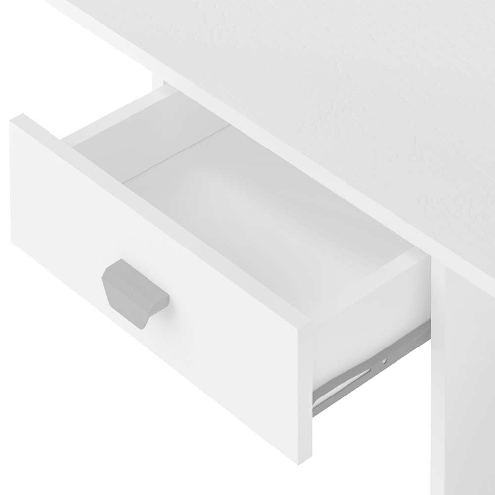 Mesa Escrivaninha De Canto 1 Gaveta 150X165 cm Branco ARLY