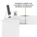 Mesa Escrivaninha De Canto 1 Gaveta 150X165 cm Branco ARLY