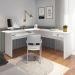 Mesa Escrivaninha De Canto 1 Gaveta 150X165 cm Branco ARLY