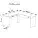 Mesa Escrivaninha De Canto 1 Gaveta 150X165 cm Cedro ARLY