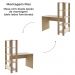 Mesa Escrivaninha E Estante Livreiro 1P Carvalho Off White ARLY