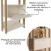 Mesa Escrivaninha E Estante Livreiro 1P Carvalho Off White ARLY