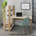 Mesa Escrivaninha E Estante Livreiro 1P Carvalho Off White ARLY