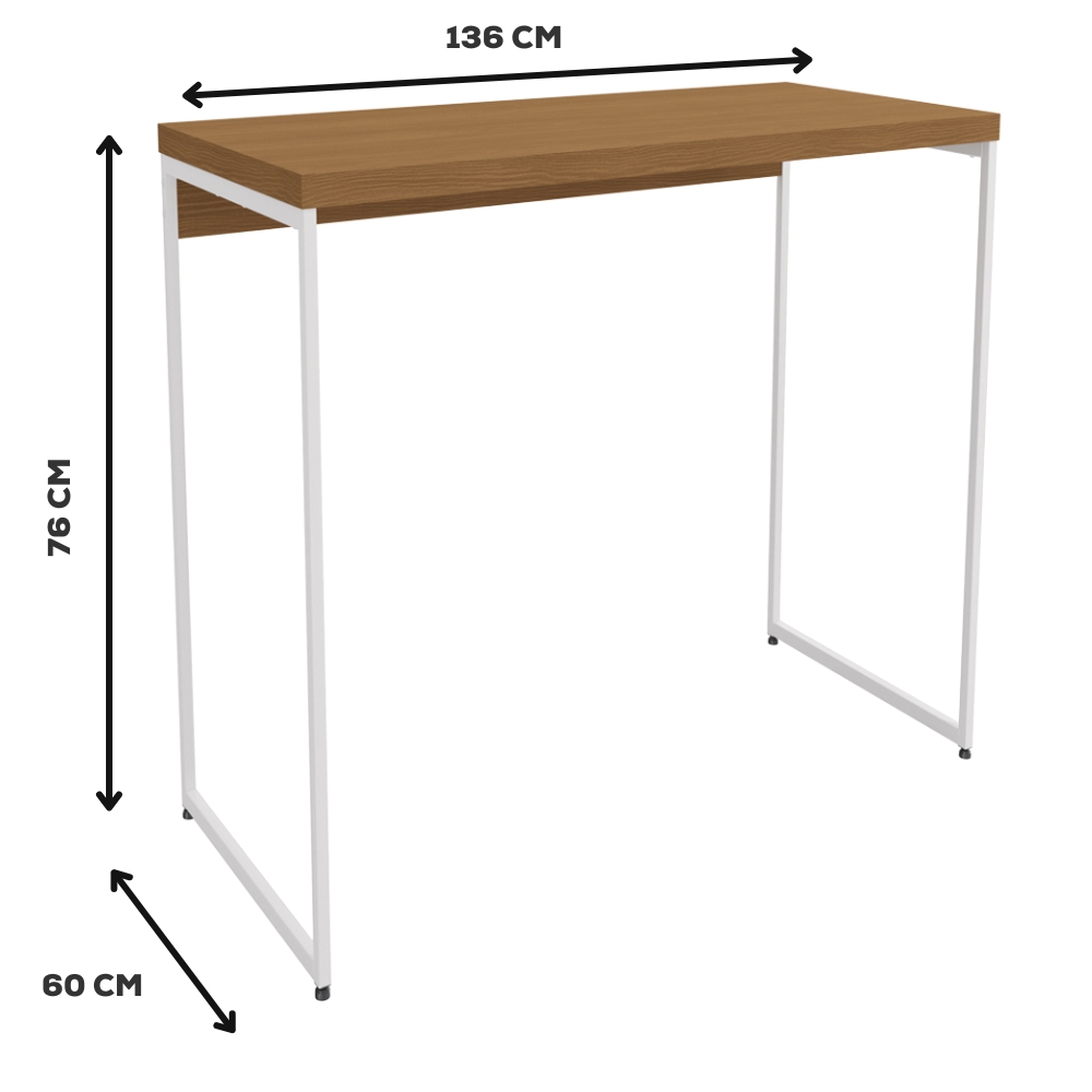 Mesa Escrivaninha E Nicho Estante Canela Branco KPB
