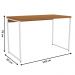 Mesa Escrivaninha Escritorio 118 cm LI002 Canela Branco KPB