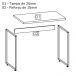 Mesa Escrivaninha Escritorio 118 cm LI002 Canela Branco KPB