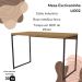 Mesa Escrivaninha Escritorio 118 cm LI002 Freijo Preto Fosco KPB
