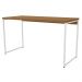 Mesa Escrivaninha Escritorio 136 cm LI003 Canela Branco KPB