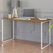Mesa Escrivaninha Escritorio 136 cm LI003 Canela Branco KPB