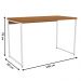 Mesa Escrivaninha Escritorio 136 cm LI003 Canela Branco KPB