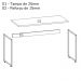 Mesa Escrivaninha Escritorio 136 cm LI003 Canela Branco KPB