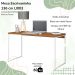 Mesa Escrivaninha Escritorio 136 cm LI003 Canela Branco KPB
