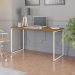 Mesa Escrivaninha Escritorio 136 cm LI003 Canela Branco KPB