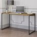 Mesa Escrivaninha Escritorio 136 cm LI003 Freijo Preto Fosco KPB