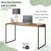 Mesa Escrivaninha Escritorio 136 cm LI003 Freijo Preto Fosco KPB