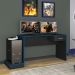 Mesa Escrivaninha Gamer 1 Gaveta 160 cm Preto Azul ARLY