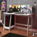 Mesa Escrivaninha Gamer 2 Prateleiras 120 cm MC190 Branco Dtall