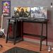 Mesa Escrivaninha Gamer 2 Prateleiras 120 cm MC190 Preto Dtall