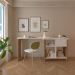 Mesa Escrivaninha Giratoria 3 em 1 Cinamomo Off White ARLY